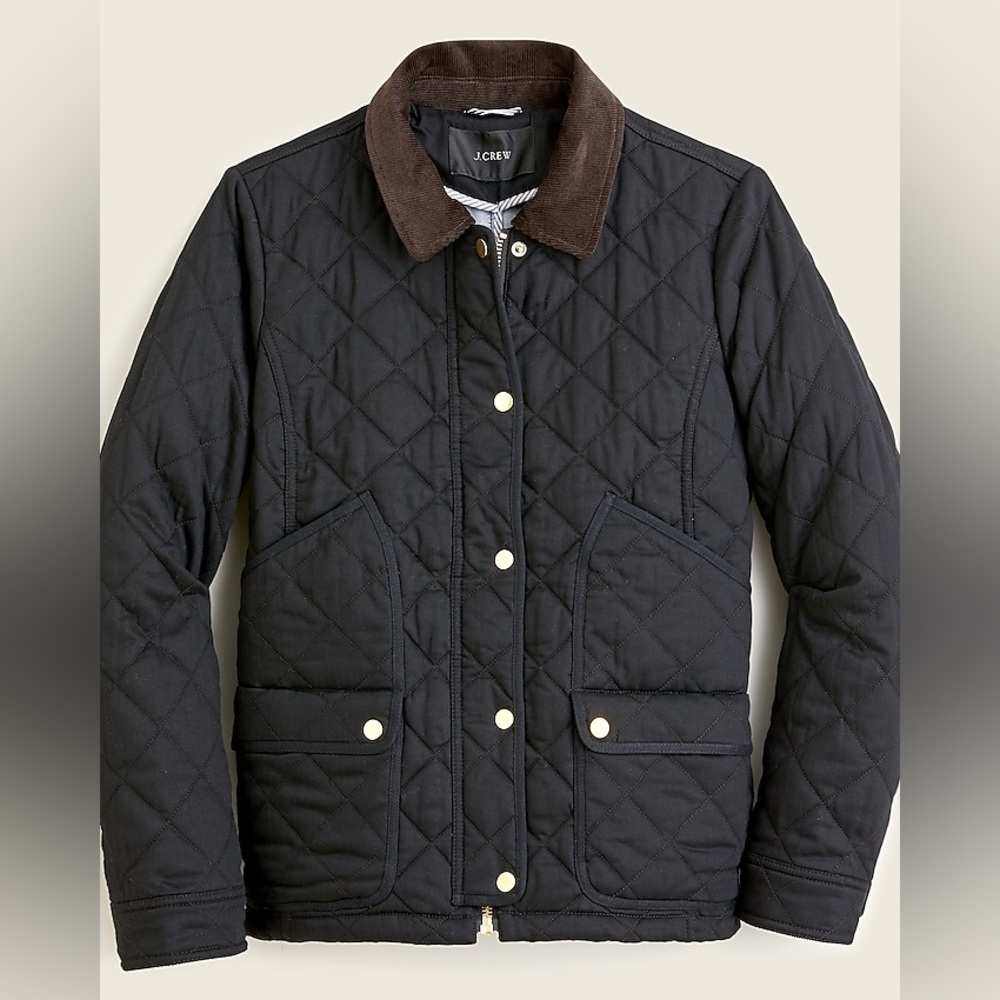 J. Crew Women's Navy Blue Quilted Jacket